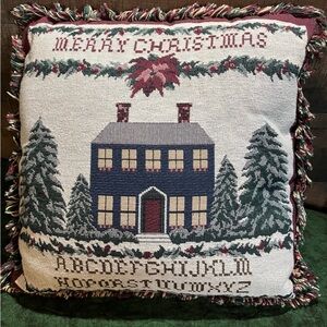 Holiday Decorative Pillow with Festive Design